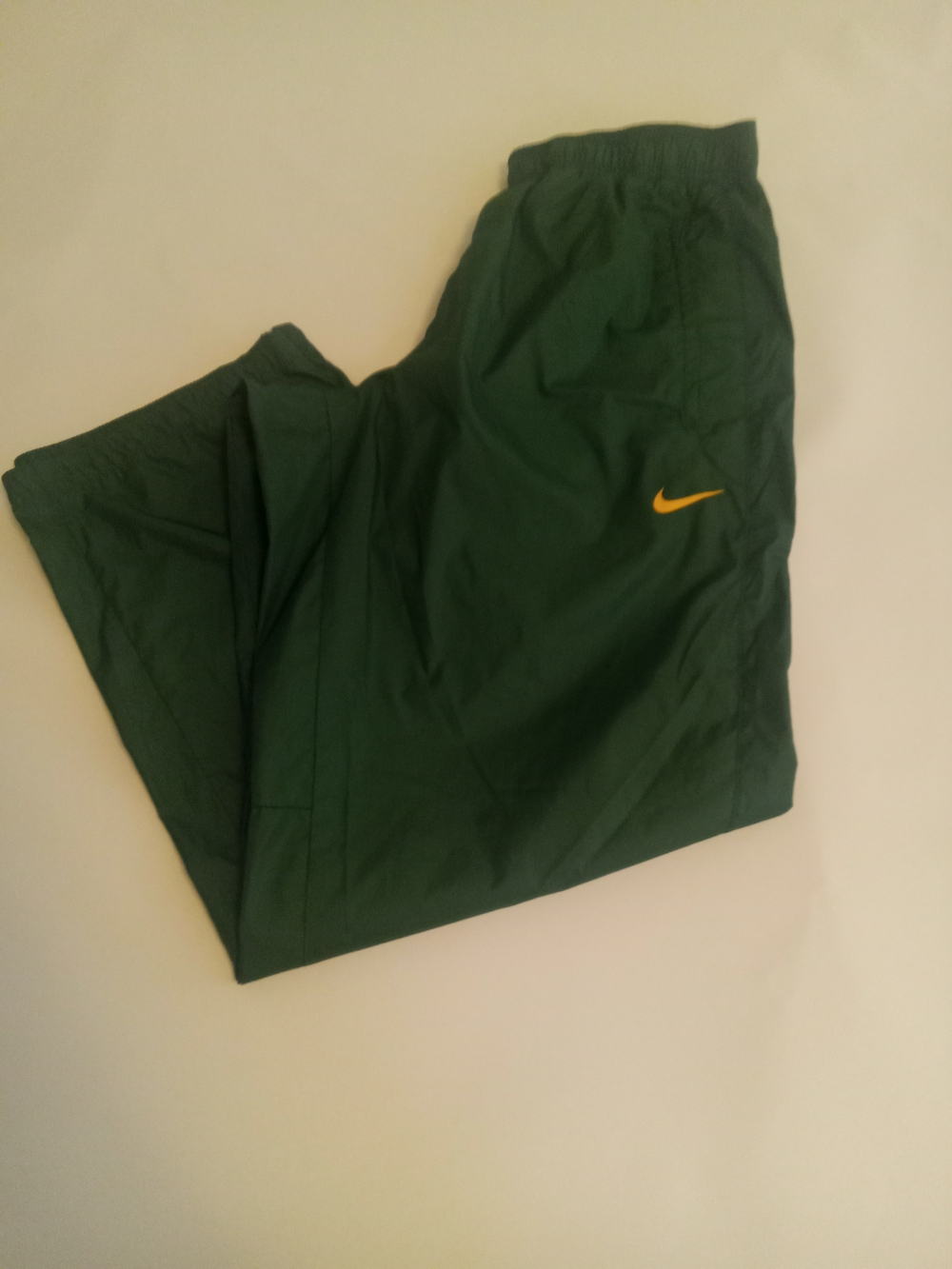 Nike Storm Fit 1 Mens  Dark Green Golf Pants with Yellow Swoosh Sz XL